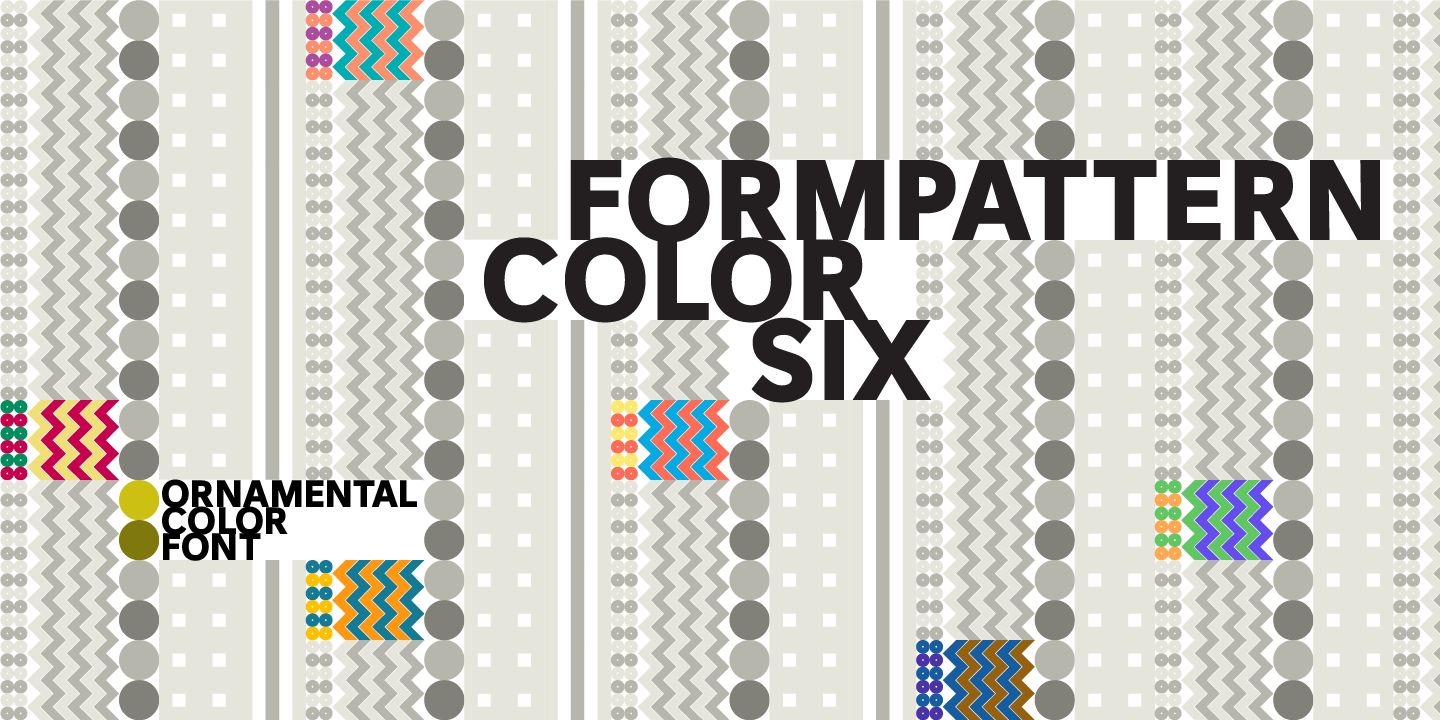 Przykładowa czcionka FormPattern Color Six #16